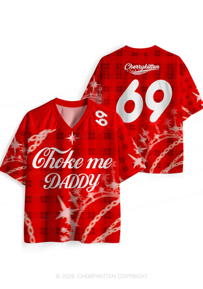 Choke Me Daddy Y2K Sport Jersey Shirts Cherrykitten
