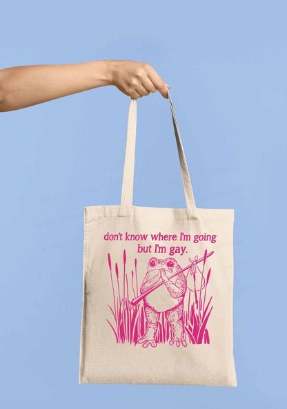 But I Am Gay Frog Pride Y2K Canvas Tote Bag Cherrykitten