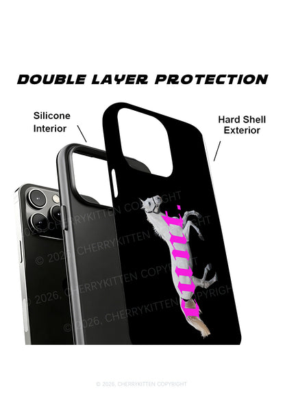 Pink Cxxt Horse Y2K Phone Case Cherrykitten