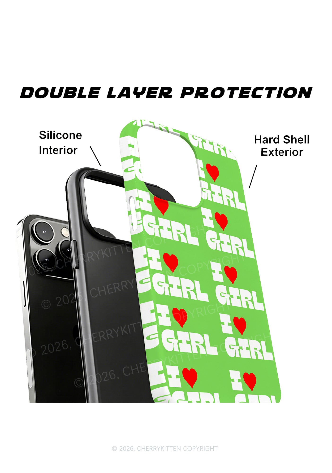 I Love Girls Pride Y2K Phone Case Cherrykitten