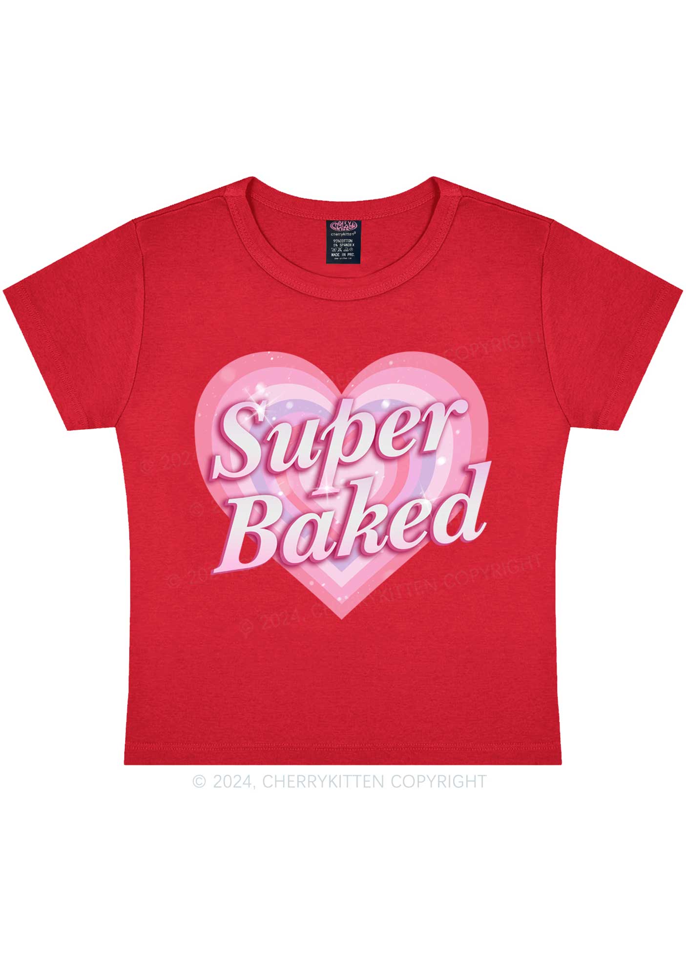 Super Baked Y2K Baby Tee Cherrykitten