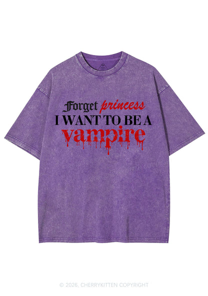 Halloween Want To Be Vampire Y2K Shirts Washed Tee Cherrykitten