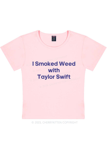 I Smoked With TS Y2K Baby Tee Cherrykitten