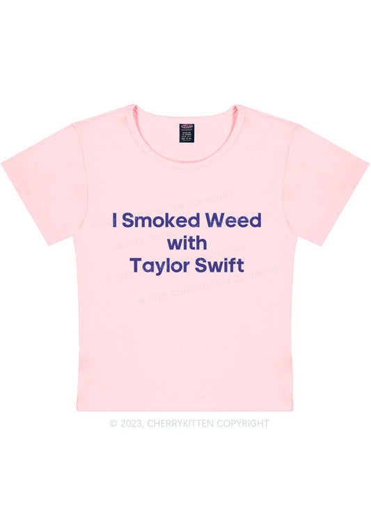 I Smoked With TS Y2K Baby Tee Cherrykitten