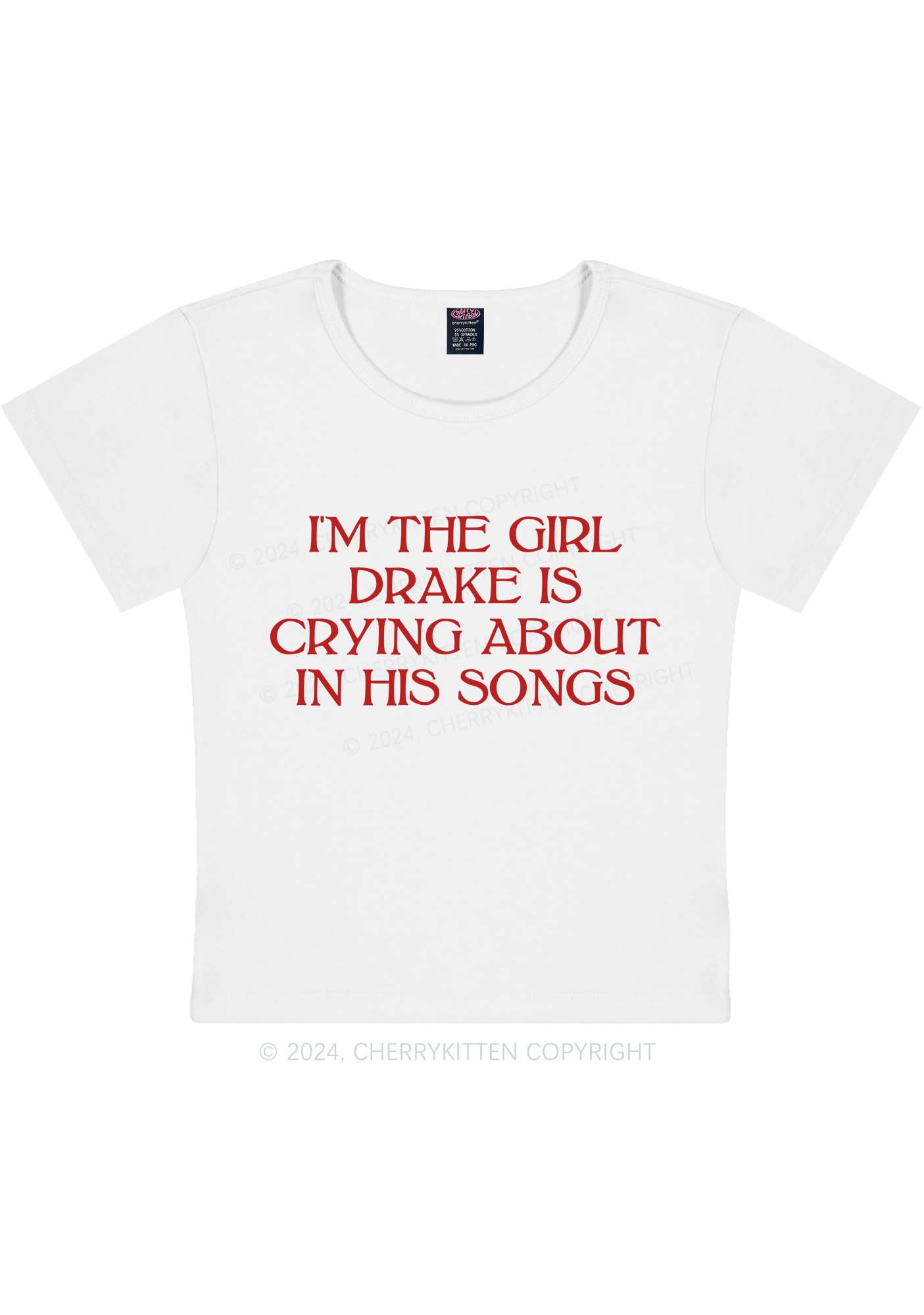 Crying In His Songs Y2K Baby Tee Cherrykitten