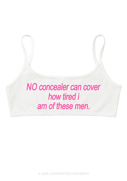 No Concealer Can Cover Men Y2K Super Crop Cami Cherrykitten