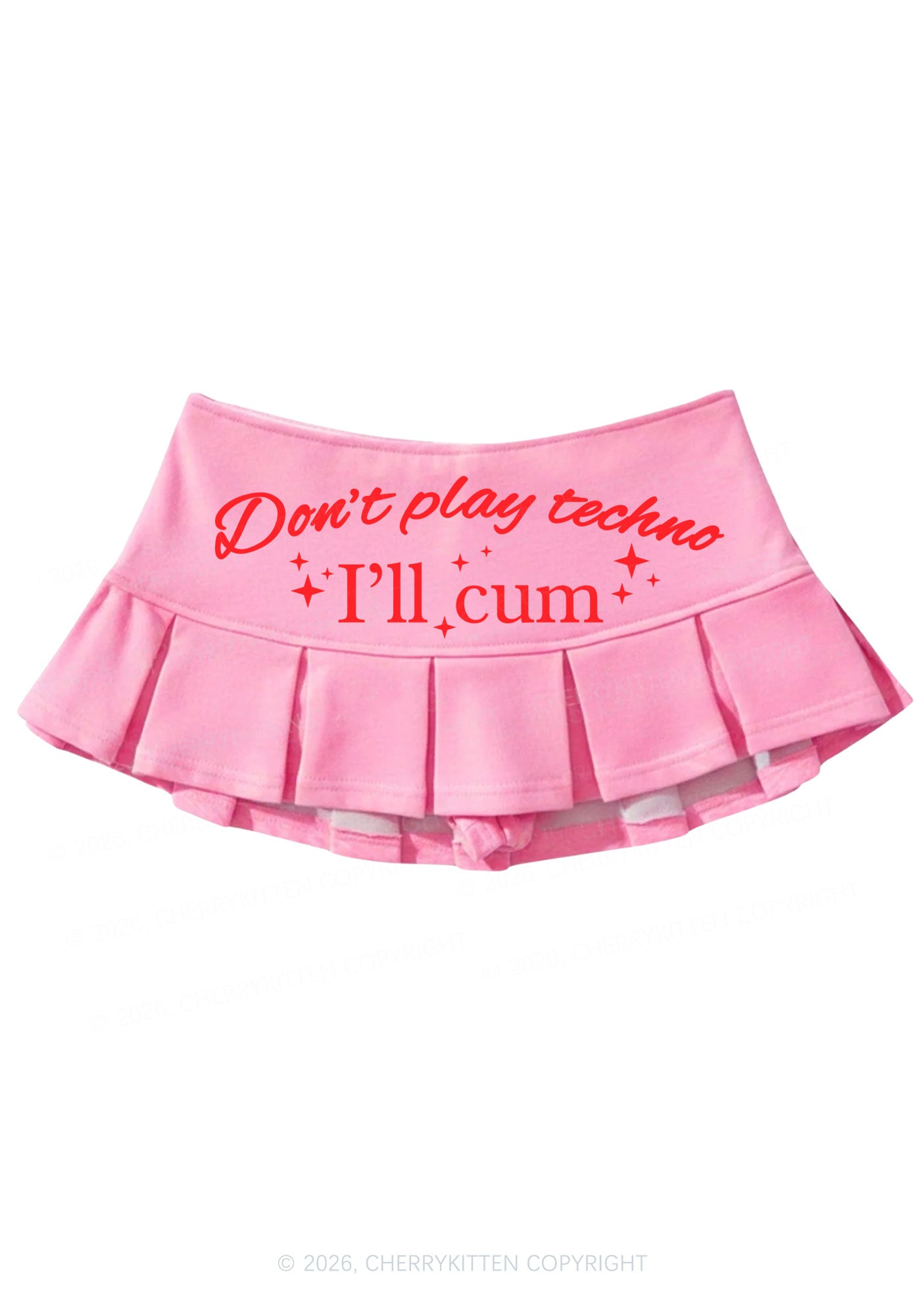 Dont Play Techno Y2K Mini Pleated Skirts Cherrykitten