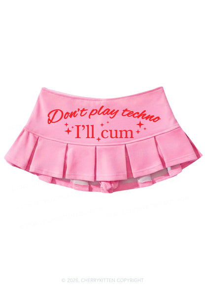 Dont Play Techno Y2K Mini Pleated Skirts Cherrykitten