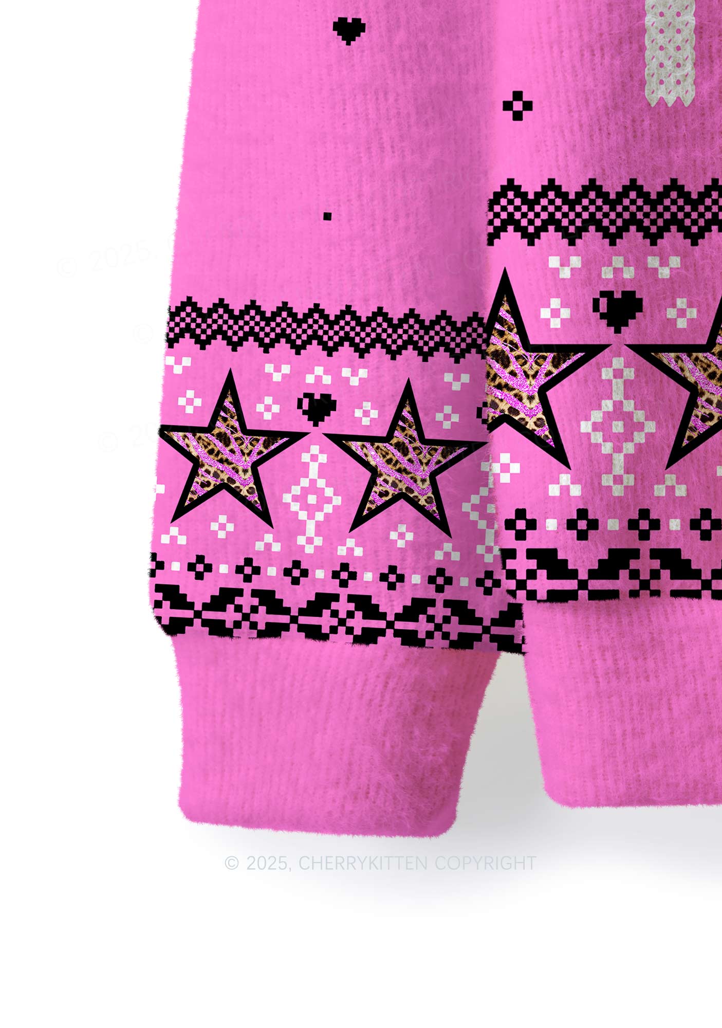 Tattoos Are Trashy Y2K Christmas Knit Sweatshirt Cherrykitten