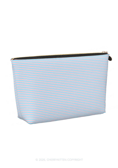 Trans Stripes Pride Y2K Makeup Bag Cherrykitten