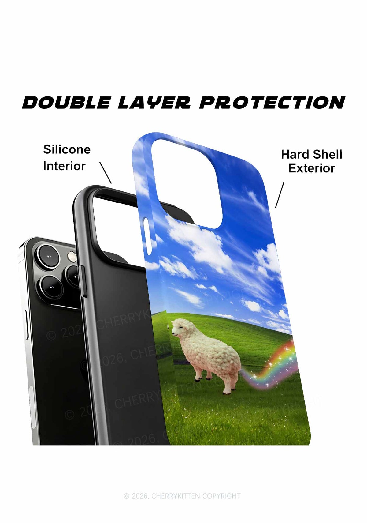 Sheep Rainbow Farts Y2K Phone Case Cherrykitten