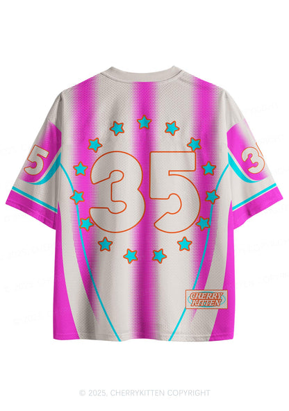 Custom Name Retro Pink Y2K Sport Jersey Shirts Cherrykitten