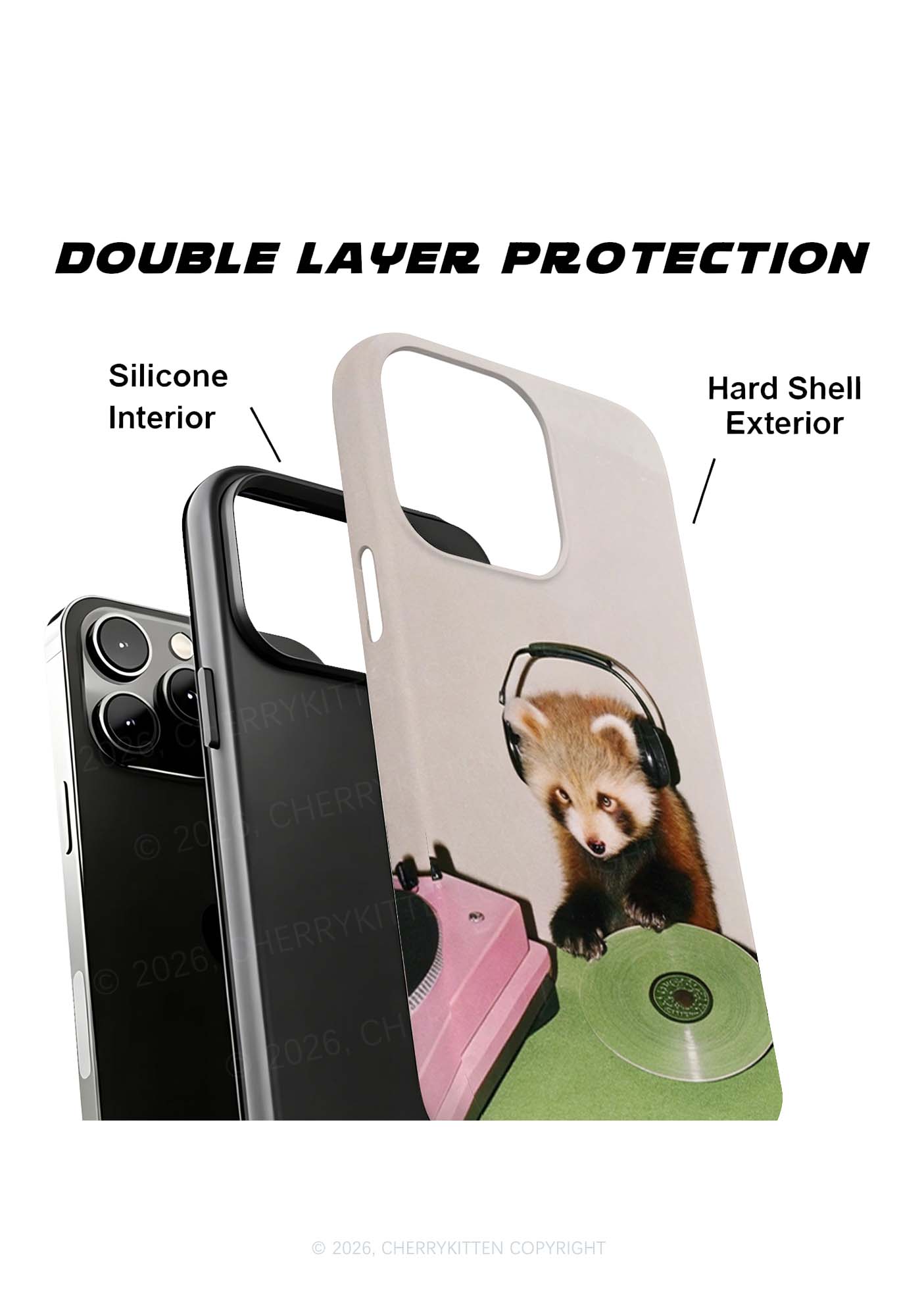 Red Panda DJ Y2K Phone Case Cherrykitten