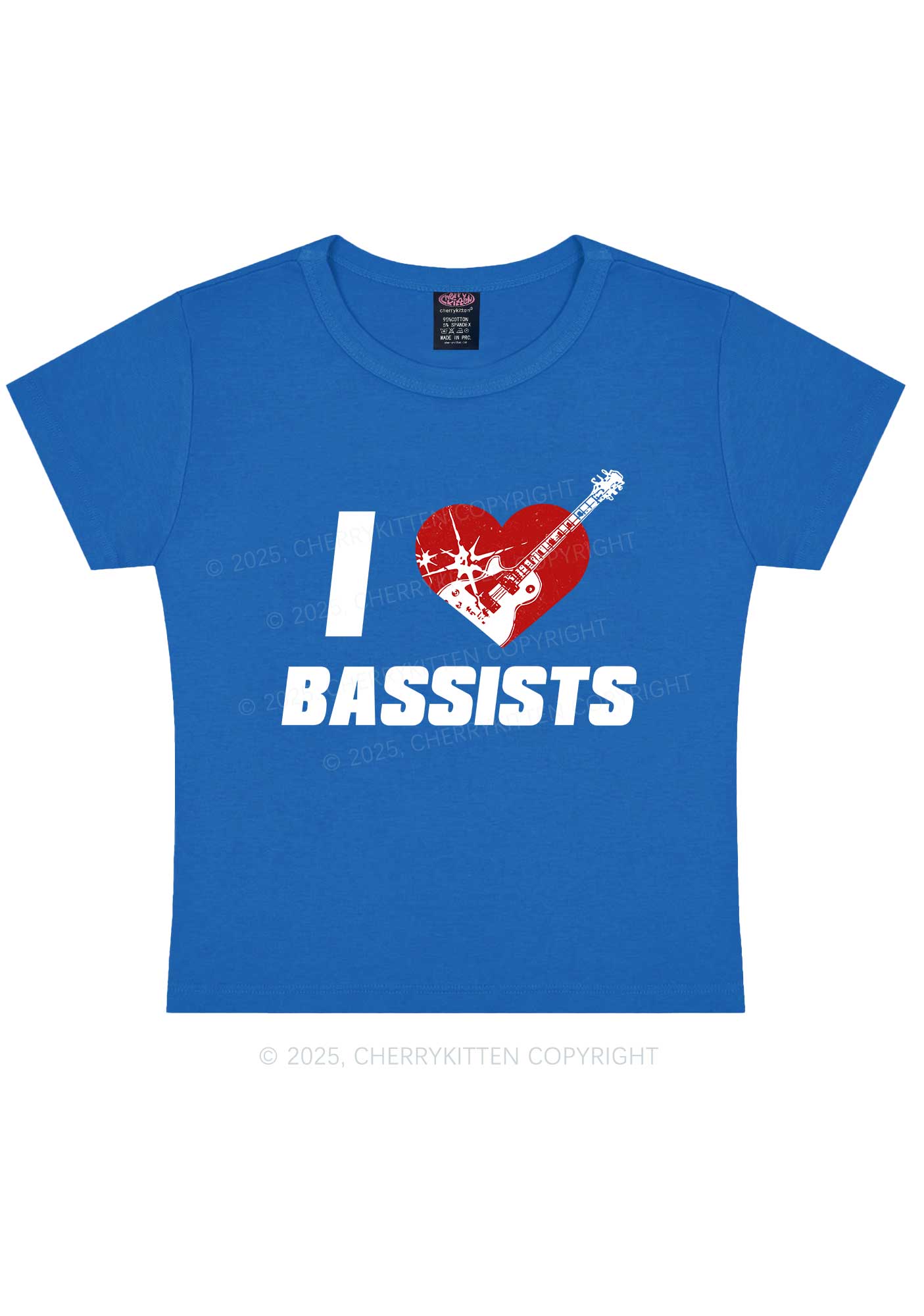 I Love Bassists Y2K Baby Tee Cherrykitten