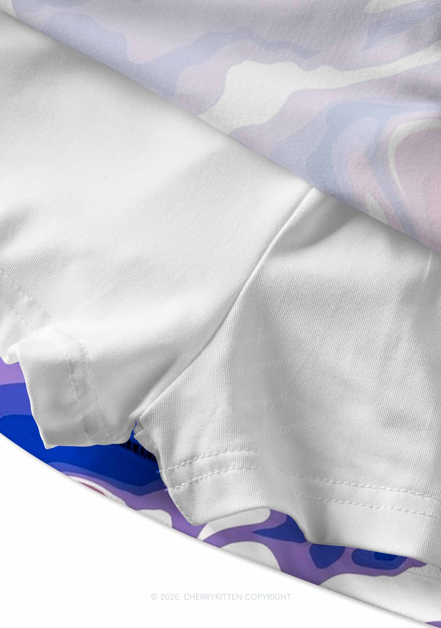 Bisexual Liquid Tie Dye Pride Y2K Print Mini Skirt Cherrykitten