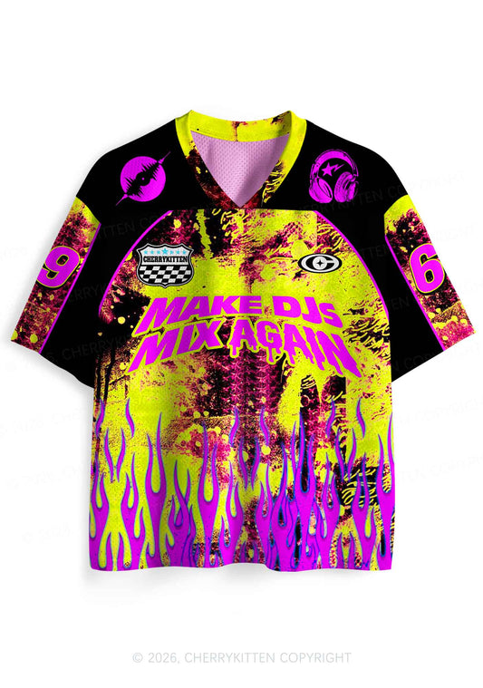 Make DJs Mix Again Y2K Sport Jersey Shirts Cherrykitten