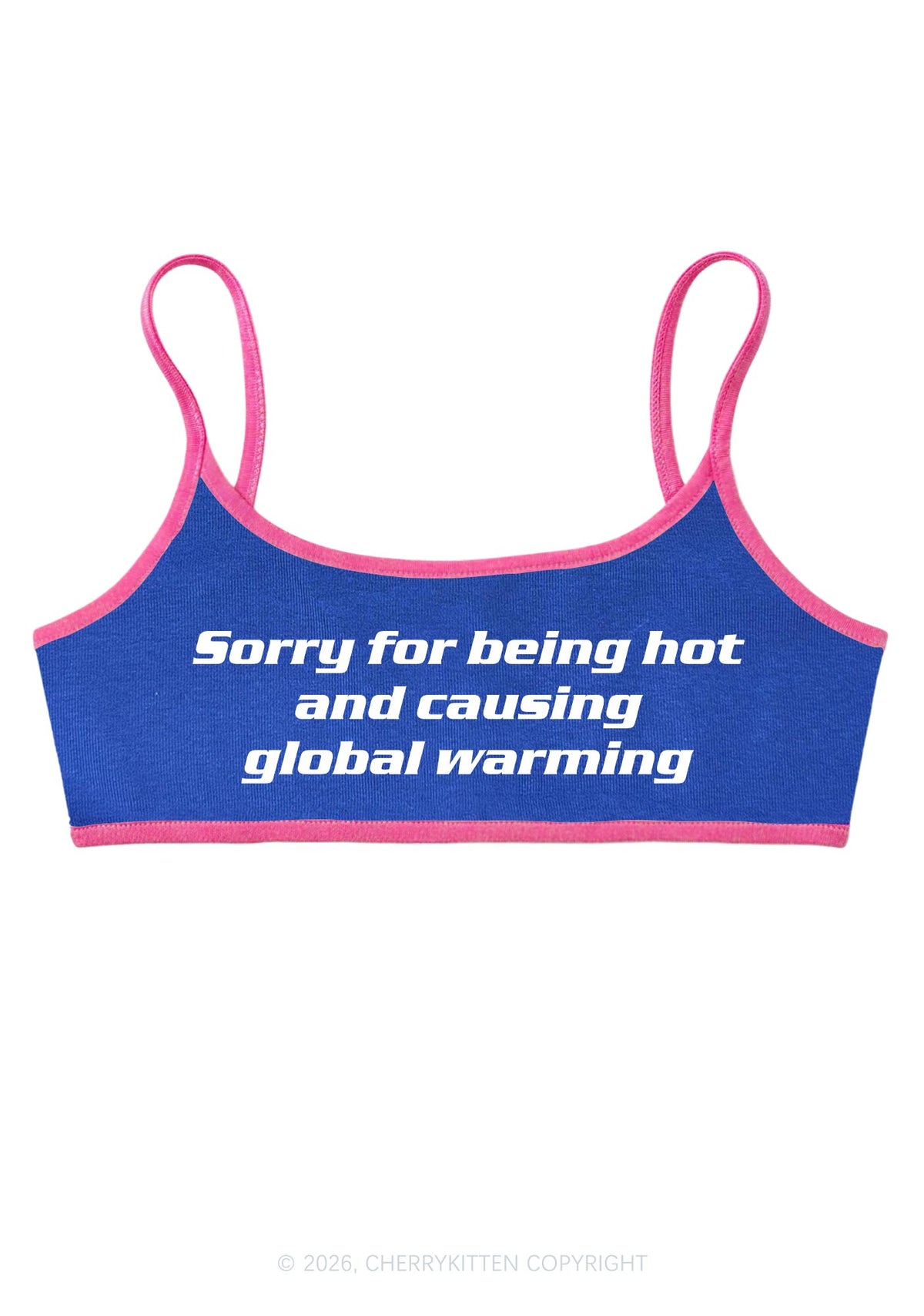 Sorry For Causing Global Warming Y2K Super Crop Cami Cherrykitten