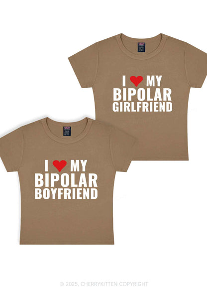I Love My Bipolar GF BF Y2K Valentine's Day Baby Tee Cherrykitten