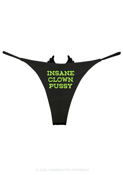 Insane Clown Puxxy Y2K Bikini String Thong With Black Wings Cherrykitten
