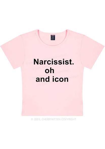 Narcissist Icon Y2K Baby Tee Cherrykitten