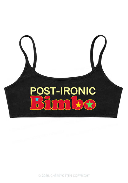 Post Ironic Bimbo Y2K Super Crop Cami Cherrykitten