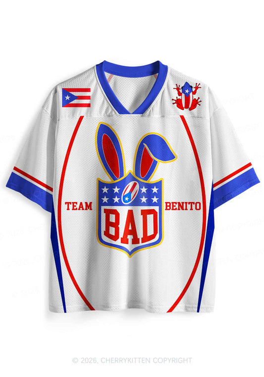 White Football Bunny Y2K Sport Jersey Shirts Cherrykitten