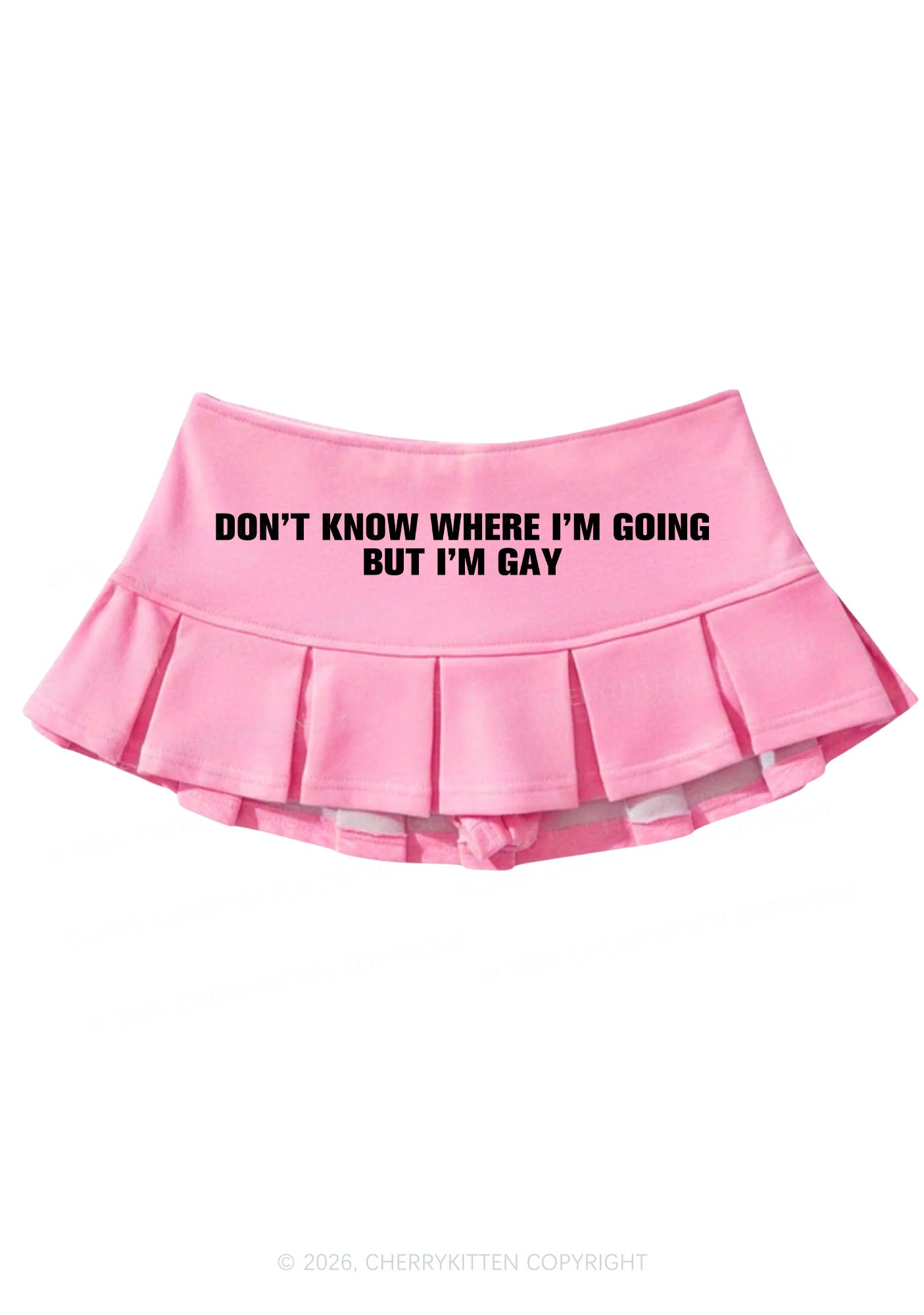 But Im Gay Pride Y2K Mini Pleated Skirts Cherrykitten