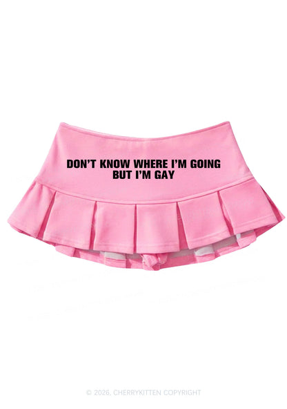 But Im Gay Pride Y2K Mini Pleated Skirts Cherrykitten
