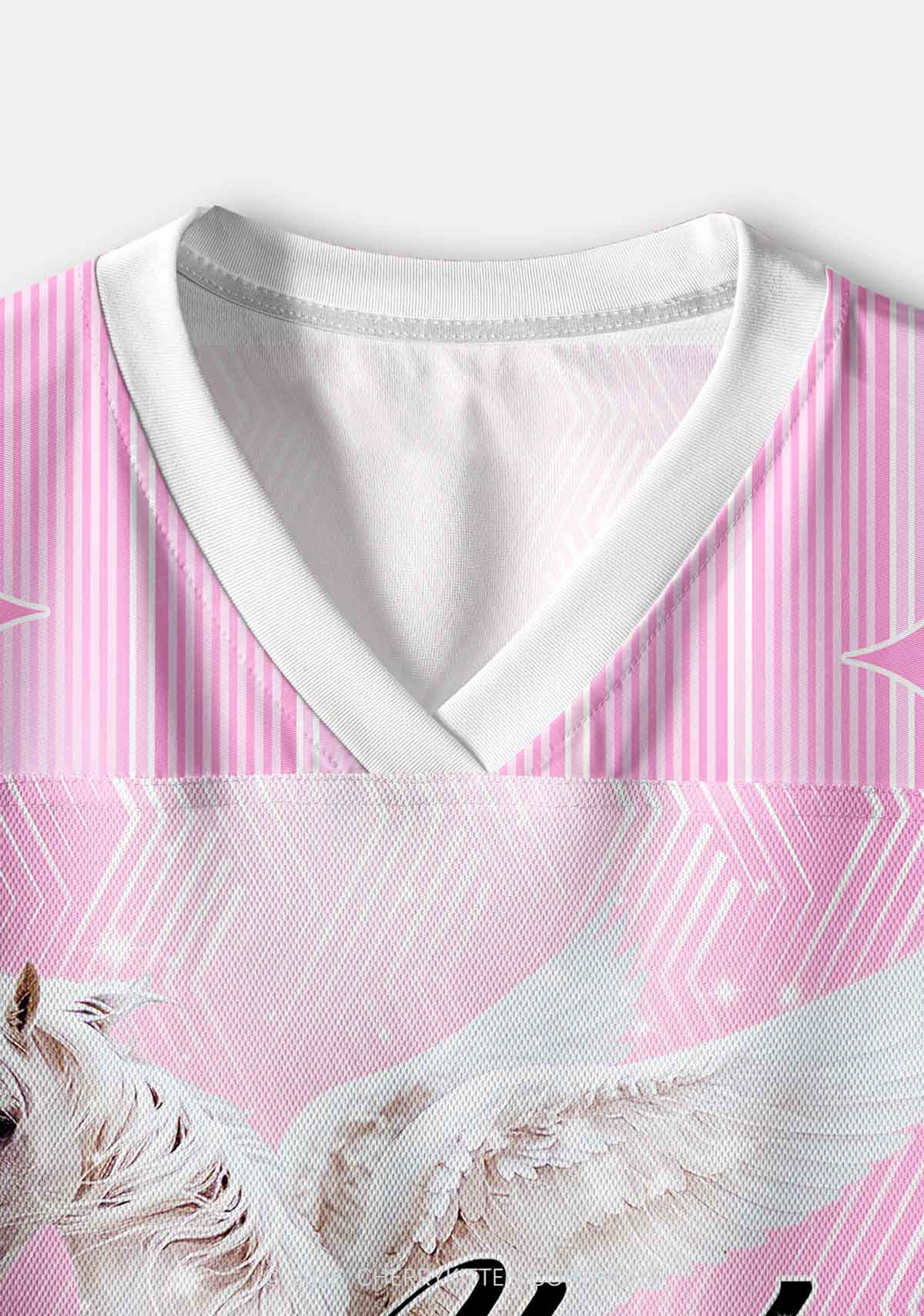 Pink Alpha Male Unicorn Pride Y2K Crop Sport Jersey Shirts Cherrykitten