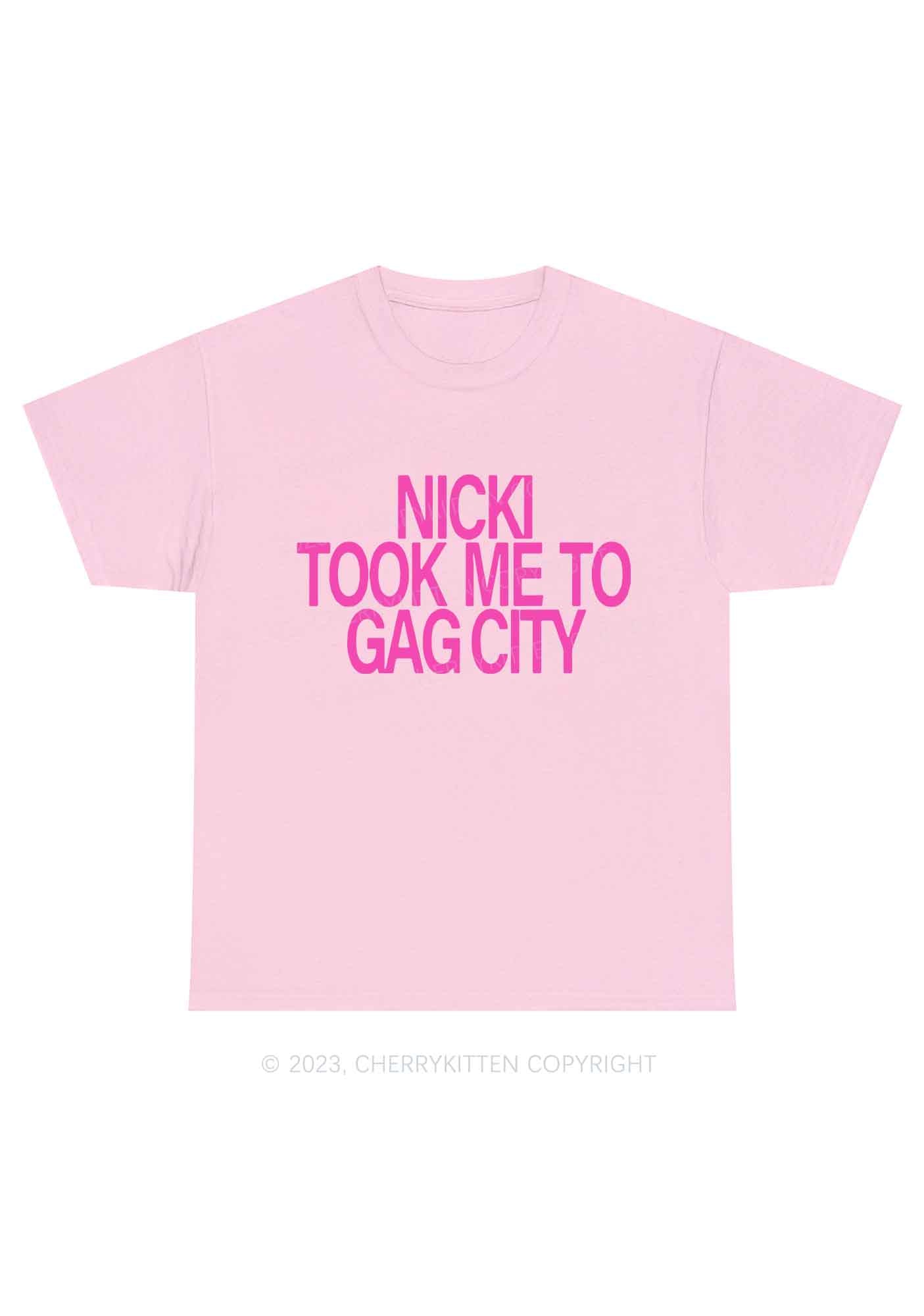 Took Me To Gag City Y2K Chunky Shirt Cherrykitten