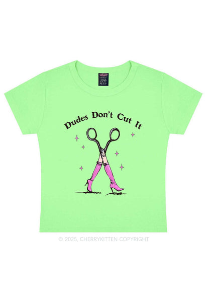 Dudes Dont Cut It Y2K Baby Tee Cherrykitten