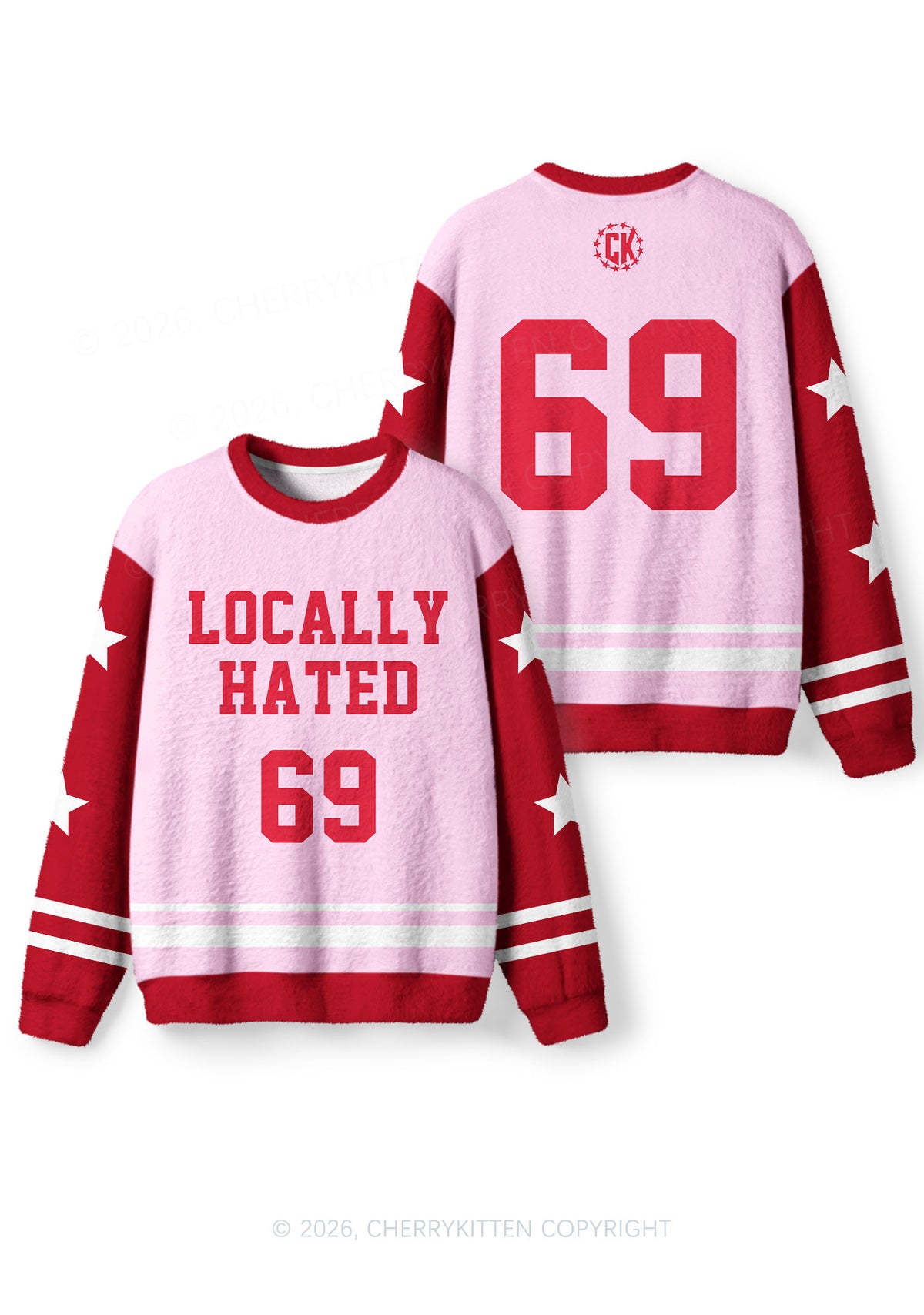 Locally Hated Y2K Knit Sweatshirt Cherrykitten