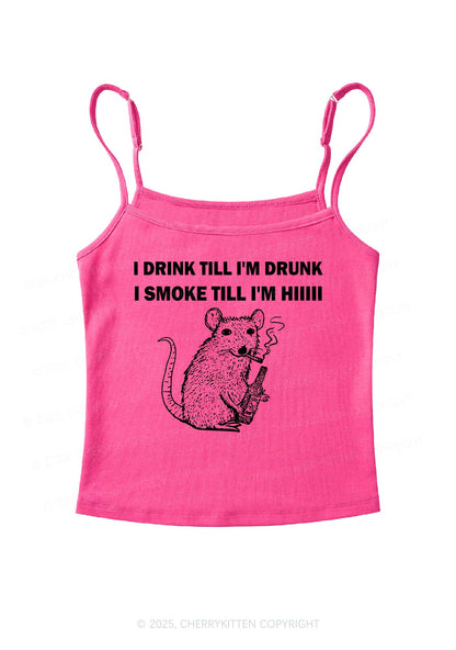 Drunk And Smoke Ratz Y2K Spaghetti Strap Cami Cherrykitten