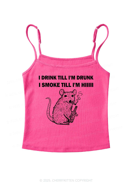 Drunk And Smoke Ratz Y2K Spaghetti Strap Cami Cherrykitten
