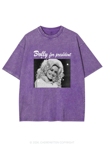 Doll For President Y2K Shirts Washed Tee Cherrykitten