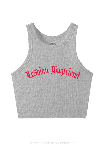 Lesbian Boyfriend Pride Y2K Crop Tank Top Cherrykitten