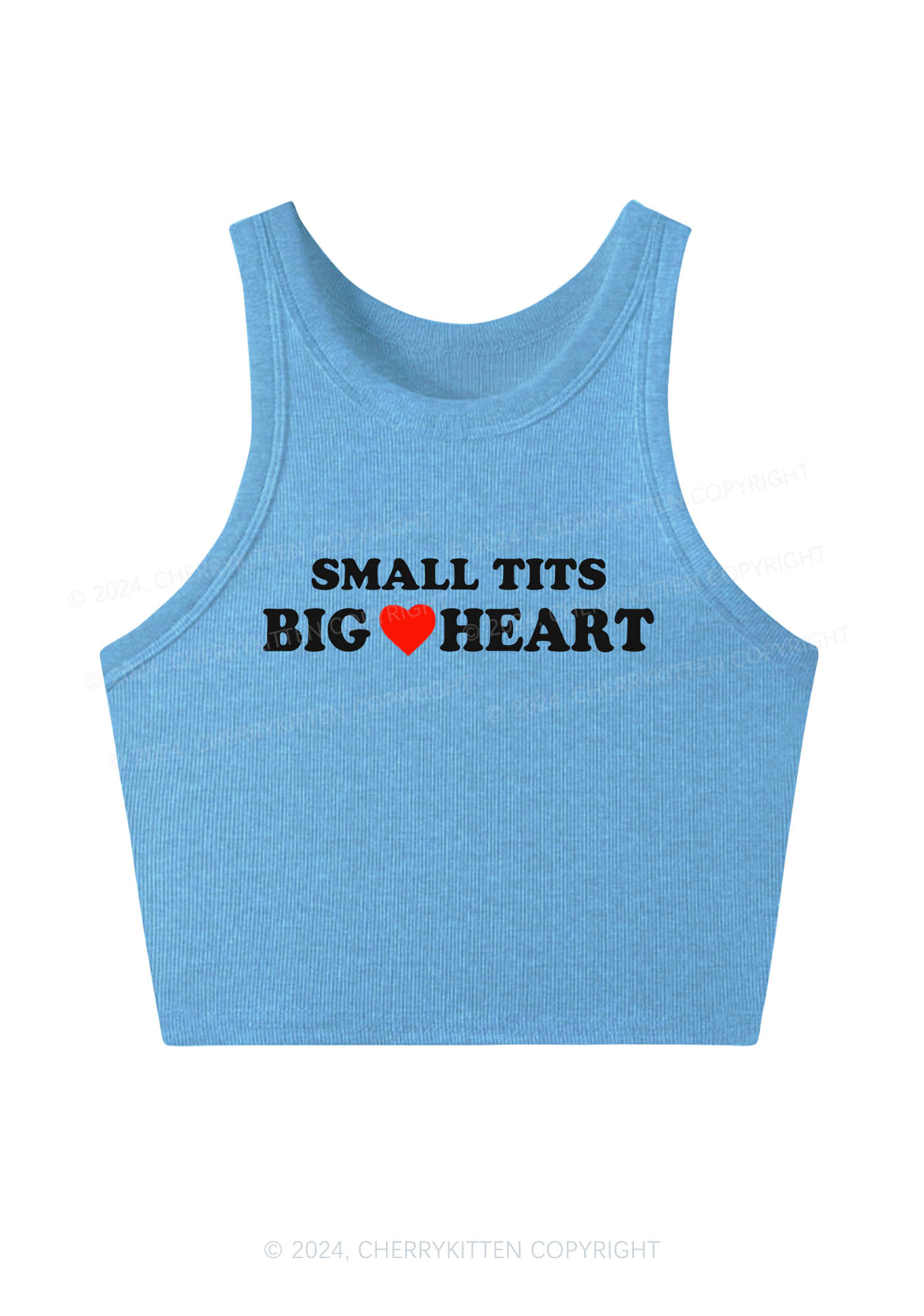 Small But Big Heart Y2K Crop Tank Top Cherrykitten
