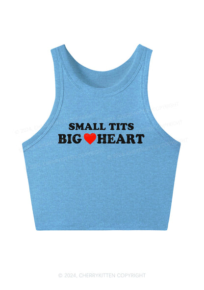 Small But Big Heart Y2K Crop Tank Top Cherrykitten