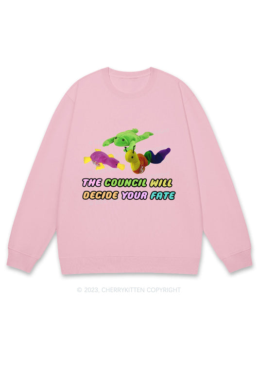 The Council Will Decide Your Fate Y2K Sweatshirt