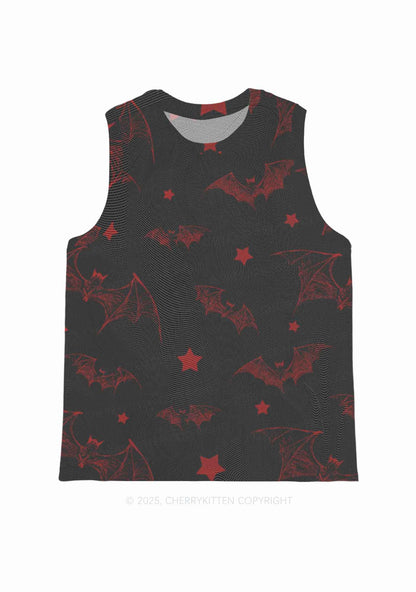 Bat And Star Y2K Mesh Muscle Tank Cherrykitten