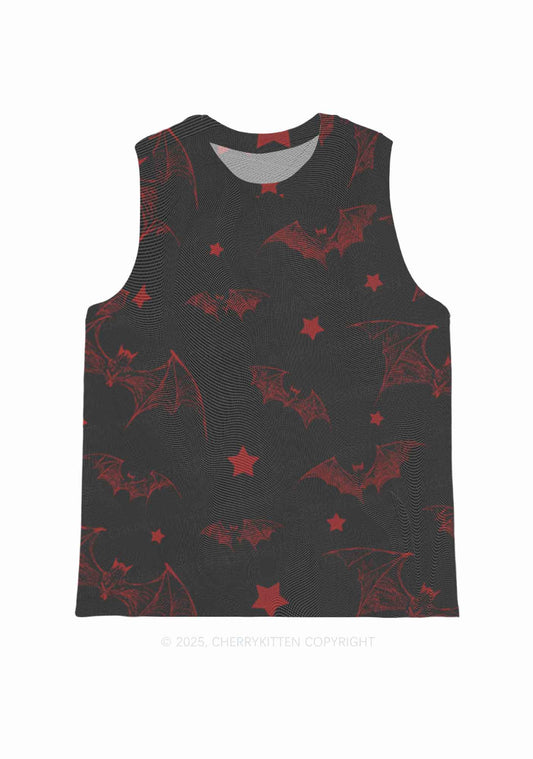 Bat And Star Y2K Mesh Muscle Tank Cherrykitten