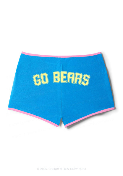 Custom Slogan Y2K Contrast Mini Shorts Cherrykitten