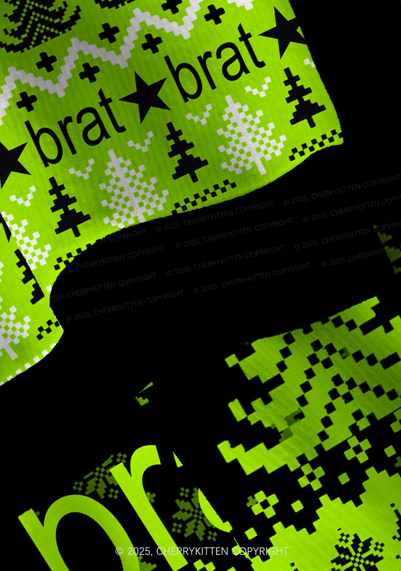 Christmas Is Brat Y2K Christmas Cardigan Knit Sweatshirt Cherrykitten