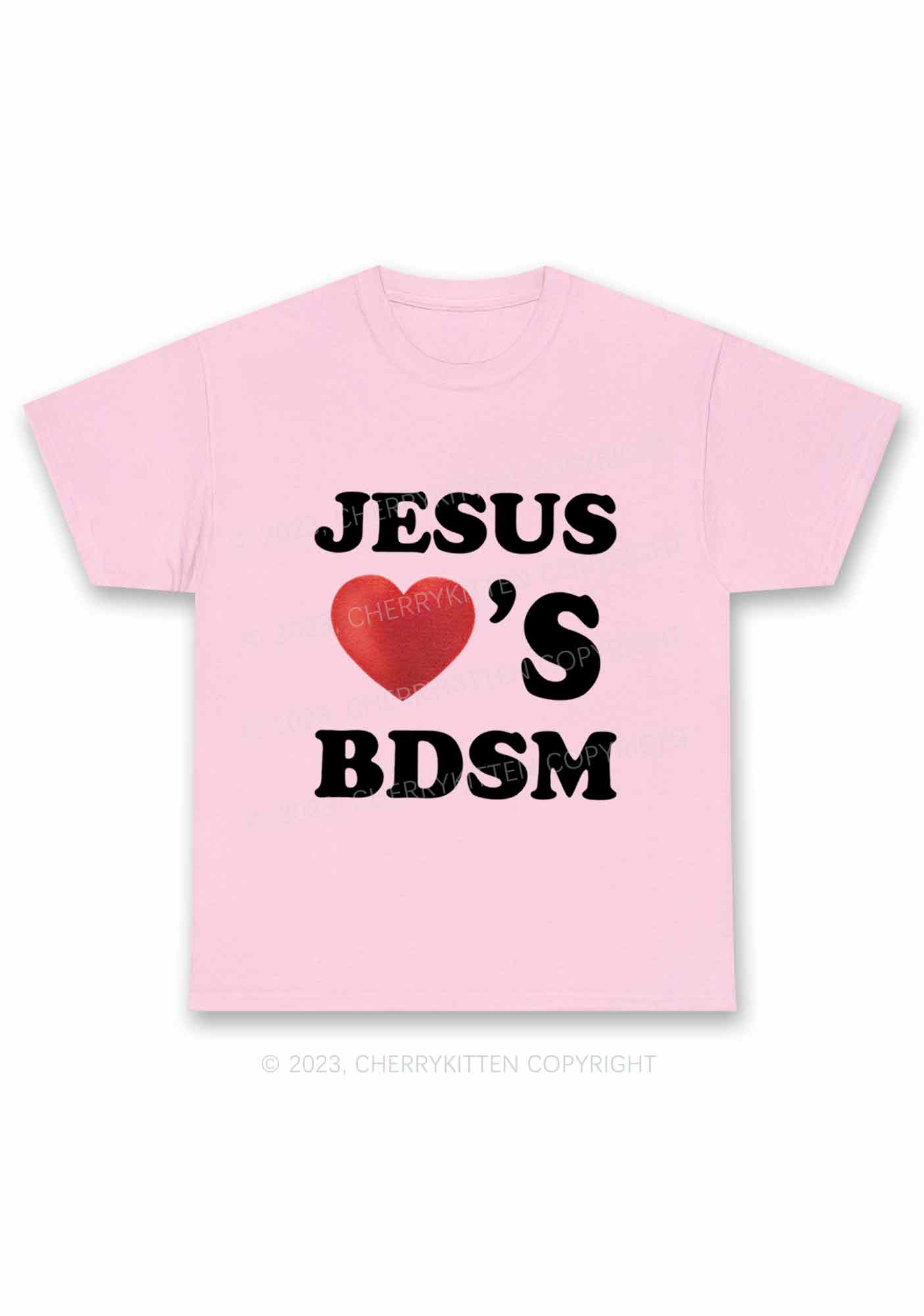 Jesus Loves BDSM Y2K Chunky Shirt Cherrykitten