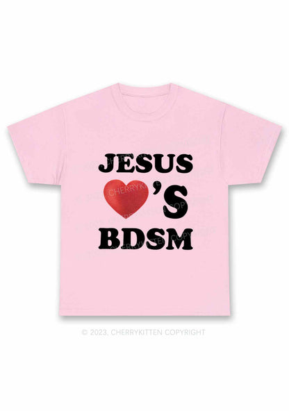 Jesus Loves BDSM Y2K Chunky Shirt Cherrykitten