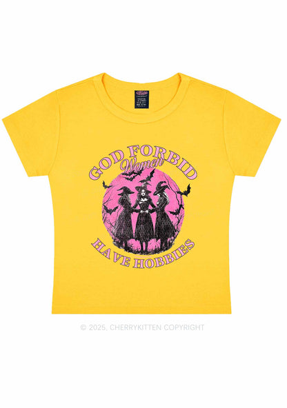 Halloween God Forbid Women Hobbies Y2K Baby Tee Cherrykitten