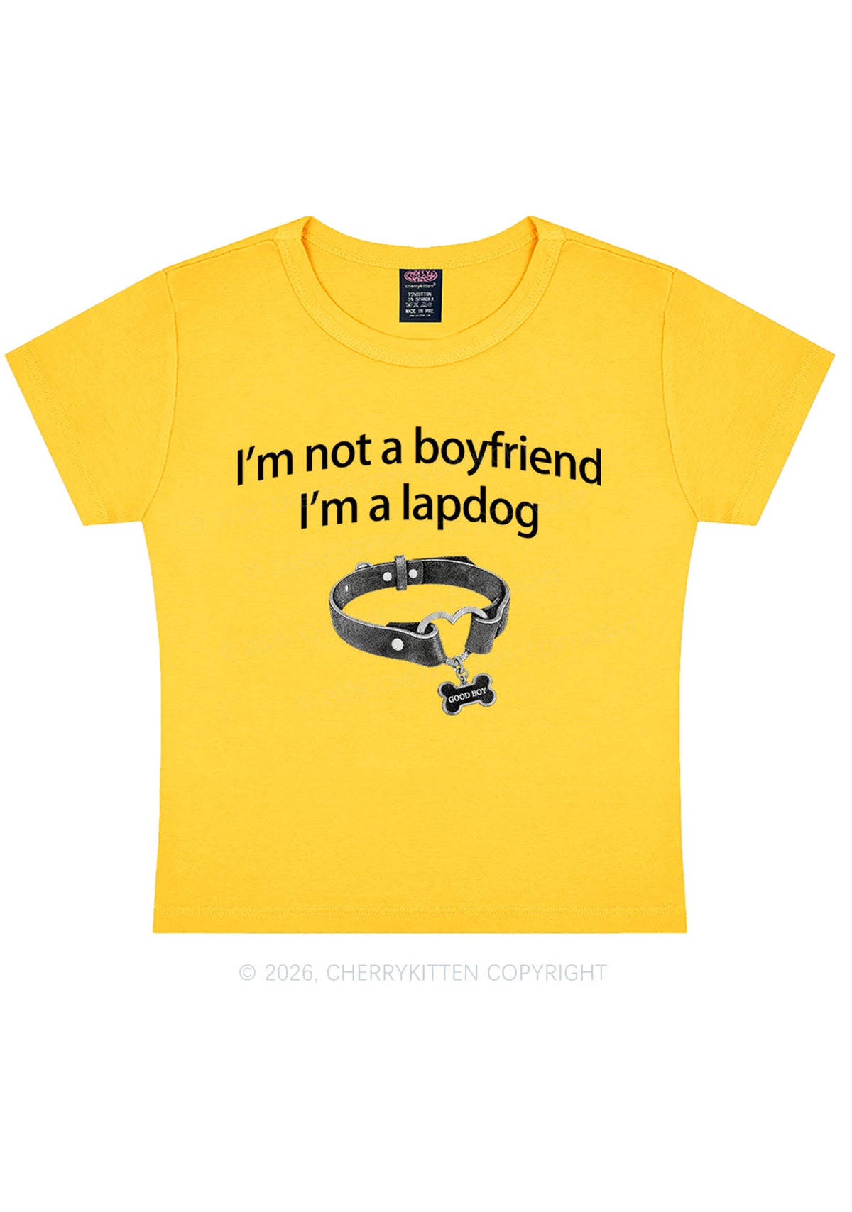Im Not A BF Im A Lapdog Y2K Baby Tee Cherrykitten