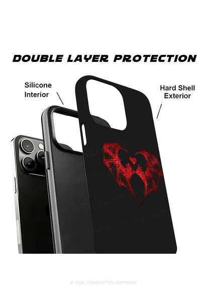 Halloween Bat Heart Y2K Phone Case Cherrykitten