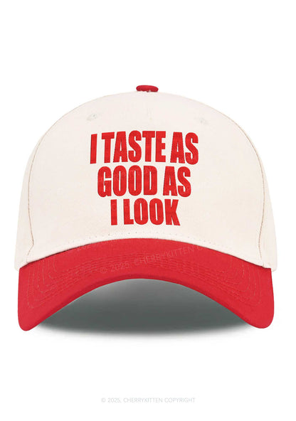 Embroidered Taste Good Y2K Color Block Baseball Cap Cherrykitten