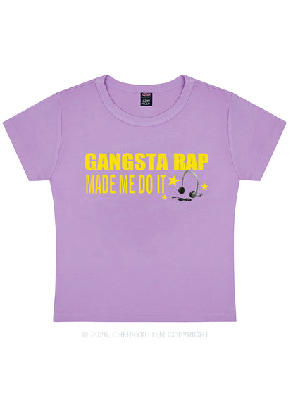Gangsta Rap Made Me Do It Y2K Baby Tee Cherrykitten
